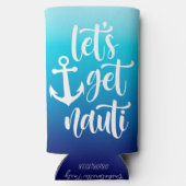 おもしろい 海の上の バチェロレッテパーティー スリム缶クーラー (裏面)