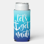 おもしろい 海の上の 賑やかな独身最後のパーティー スリム缶クーラー (Seltzer正面)