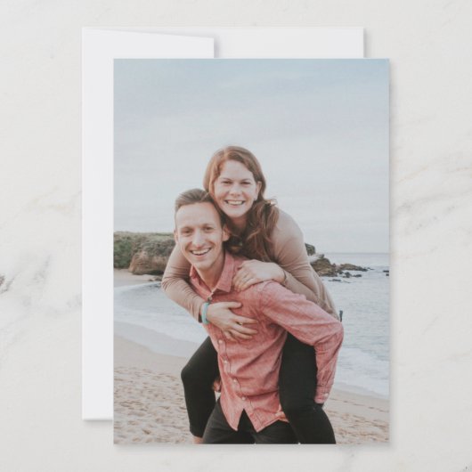 おもしろい 無料ドリンクの楽園 ビーチ Save the Date セーブザデート (裏面)