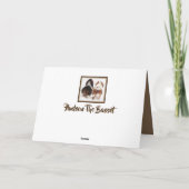 おもしろい「父の日」カードに寝ているバセット カード (裏面)