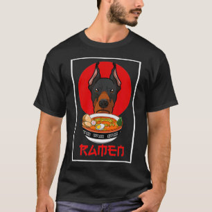 おもしろい(犬)ドーベルマン・ピンシェルラーメン犬ギフト Tシャツ