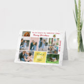 おもしろい 犬 猫 モダン 7枚の写真 コラージュ 私たちは引っ越しました シーズンカード (正面)