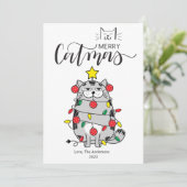 おもしろい 猫の木 ペットラバー メリーキャットマス フラット シーズンカード (スタンド正面)