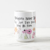 おもしろい「生物学者は決して死なない」 コーヒーマグカップ (中央)