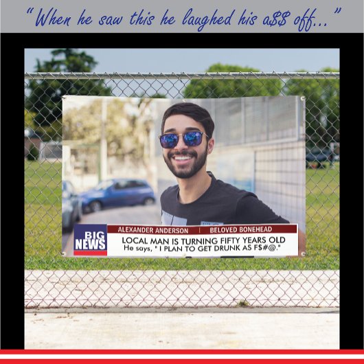 おもしろい！男性の50歳誕生日🎉 テレビ ニュース 40歳 60歳 横断幕