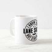 おもしろい/皮肉に自分の道にとどまる コーヒーマグカップ (正面左)