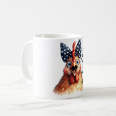 おもしろい/皮肉動物ことわざ/鶏 コーヒーマグカップ (正面左)