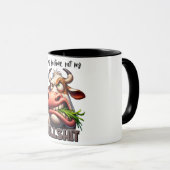 おもしろい/皮肉的な動物ことわざ/牛 マグカップ (正面右)