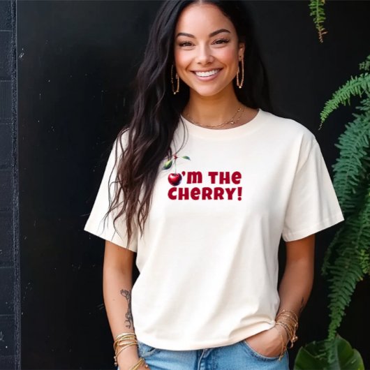 おもしろい 私はチェリーな雰囲気スローガン 母の日 Tシャツ