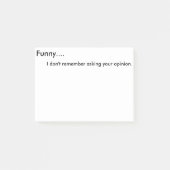 おもしろい、私は後私あなたの意見を頼むことを覚えていません ポストイット (正面)