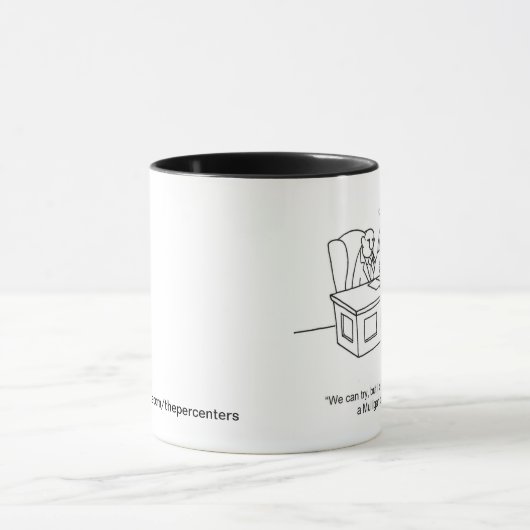 おもしろい「税金に関する複数」ビジネス向けマグギフト マグカップ (中央)