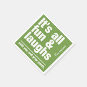 おもしろい&笑いカスタム紙ナプキン スタンダードカクテルナプキン (角)