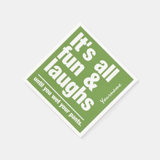 おもしろい&笑いカスタム紙ナプキン スタンダードカクテルナプキン (角)