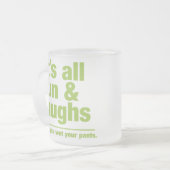 おもしろい&笑いマグ – 選択スタイル&カラー フロストグラスマグカップ (正面左)