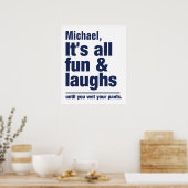 おもしろい&笑い名前をカスタムするポスター ポスター (キッチン)