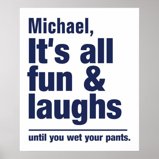おもしろい&笑い名前をカスタムするポスター ポスター (正面)