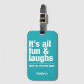 おもしろい&笑い名前をカスタムする&カラー ラゲッジタグ (正面縦)