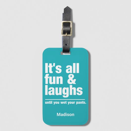 おもしろい&笑い名前をカスタムする&カラー ラゲッジタグ (正面縦)