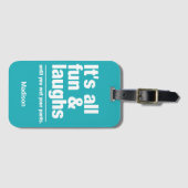 おもしろい&笑い名前をカスタムする&カラー ラゲッジタグ (正面横)