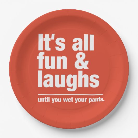 おもしろい&笑カスタムいカラー紙プレート ペーパープレート (正面)