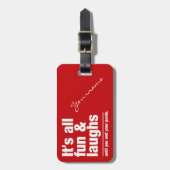 おもしろい&笑カスタムいラゲッジタグ ラゲッジタグ (正面縦)