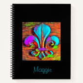 おもしろい（紋章の）フラ・ダ・リマーディグラスノートブパーソナライズされたック ノートブック (正面)