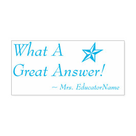 おもしろい「素晴らし答え！」+カスタム講師の名前 セルフインキングスタンプ