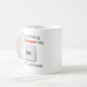 おもしろい「脱出鍵のヒット」 コーヒーマグカップ (正面左)