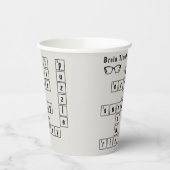 おもしろい「脳の時間！」 クロスワードパズル眼鏡フレーム 紙コップ (左)