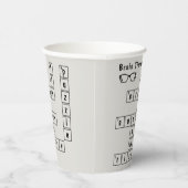 おもしろい「脳の時間！」 クロスワードパズル眼鏡フレーム 紙コップ (右)