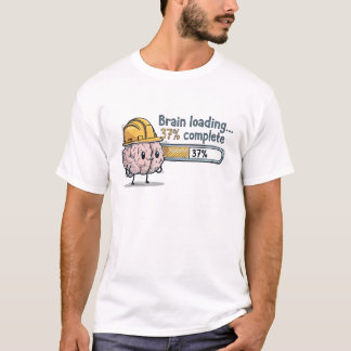 おもしろい 脳の読み込み 37% 完了 ギーク グッズ Tシャツ