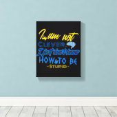 おもしろい，脳デザイン キャンバスプリント (インサイチュ (ウッドフロア))