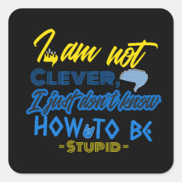 おもしろい，脳デザイン スクエアシール