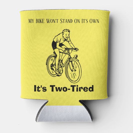 おもしろい!自転車が立ち上がらない – 2疲れ 缶クーラー (正面)