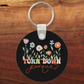 おもしろい 花嫁 友達 パーティー 花嫁 花  ターン D キーホルダー (正面)