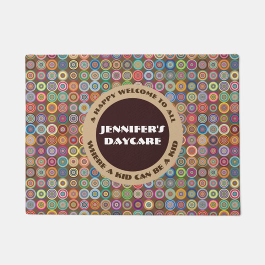 おもしろい&装飾サークルデパーソナライズされたイケア ドアマット (正面)