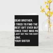 おもしろい 親愛なる弟よ 兄弟の絆を探してみた カード (黄色い花)