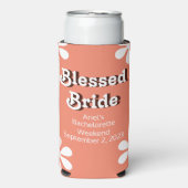 おもしろい「賛美Bride」レトロ70sバチェロレッテ スリム缶クーラー (Seltzer正面)