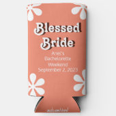 おもしろい「賛美Bride」レトロ70sバチェロレッテ スリム缶クーラー (正面)