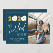 おもしろい「転があれ」の写真カスタムクリスマス シーズンカード (正面/裏面)