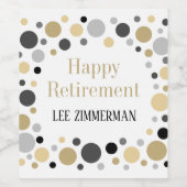 おもしろい!退職パーティーカスタム ワインラベル (シングルラベル)