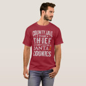おもしろい 郡刑務所 受刑者 囚人 窃盗 クリスマス Tシャツ (正面フル)