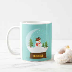 おもしろい!雪だるまマパーソナライズされたグ – 名前の追加 コーヒーマグカップ