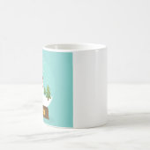 おもしろい!雪だるまマパーソナライズされたグ – 名前の追加 コーヒーマグカップ (中央)