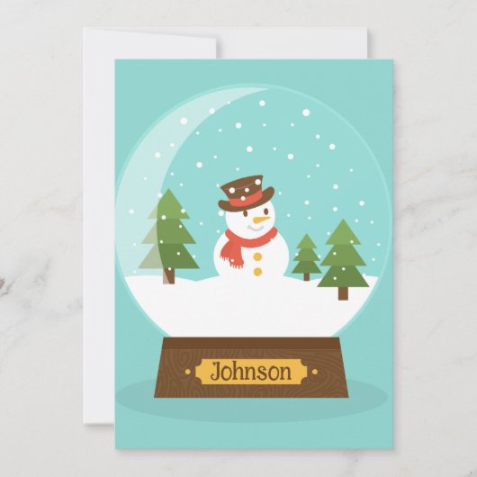 おもしろい!雪だるま招待状パーソナライズされた- – 名前の追加 招待状 (正面)