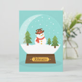 おもしろい!雪だるま招待状パーソナライズされた- – 名前の追加 招待状 (スタンド正面)