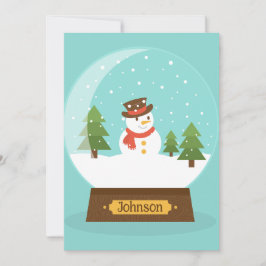 おもしろい!雪だるま招待状パーソナライズされた- – 名前の追加 招待状