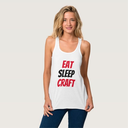 おもしろい!食べSleep Craft Tank Top タンクトップ (正面フル)