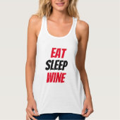 おもしろい!食べSleep Wineタンクトップ タンクトップ (正面)