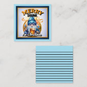 おもしろい 飲み物  レトロ クリスマス ノートカード (正面/裏面)